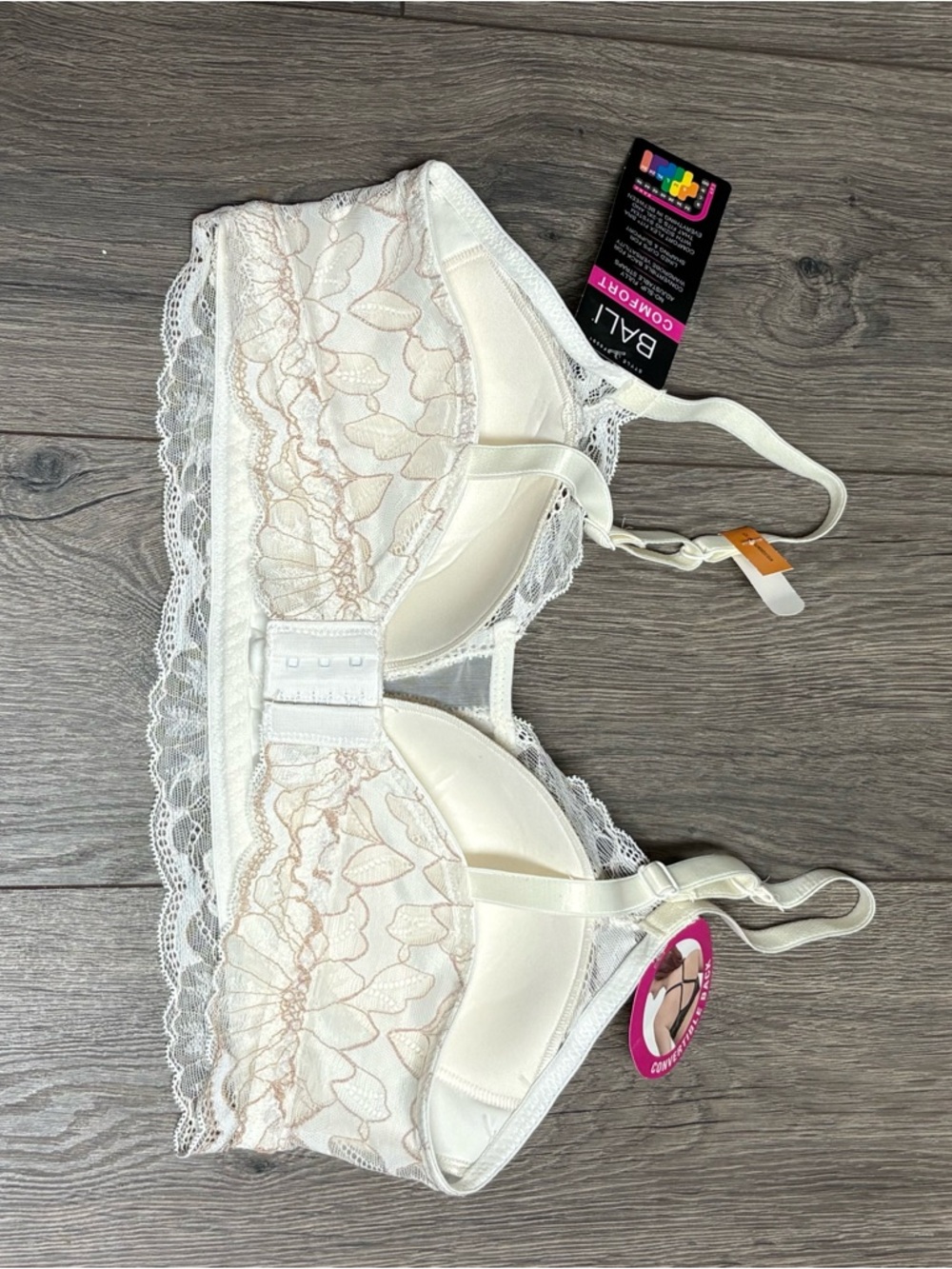 Bali Lace Bralette in Ivory Cream - Soft Wireless Lace - Picture 2 of 4